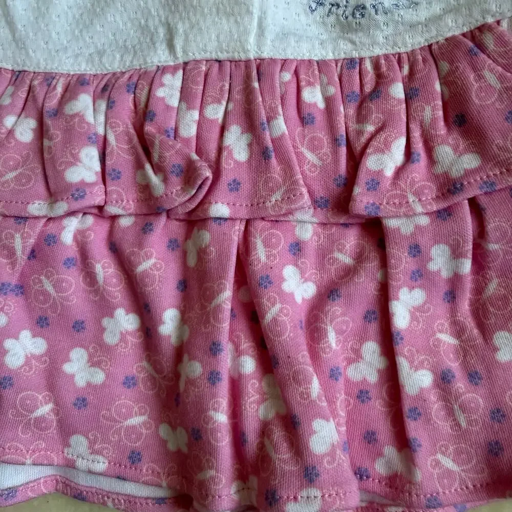 Vintage 90s Disney Pooh Shorts Set Hat Girls Size 12M Hello Little Friend